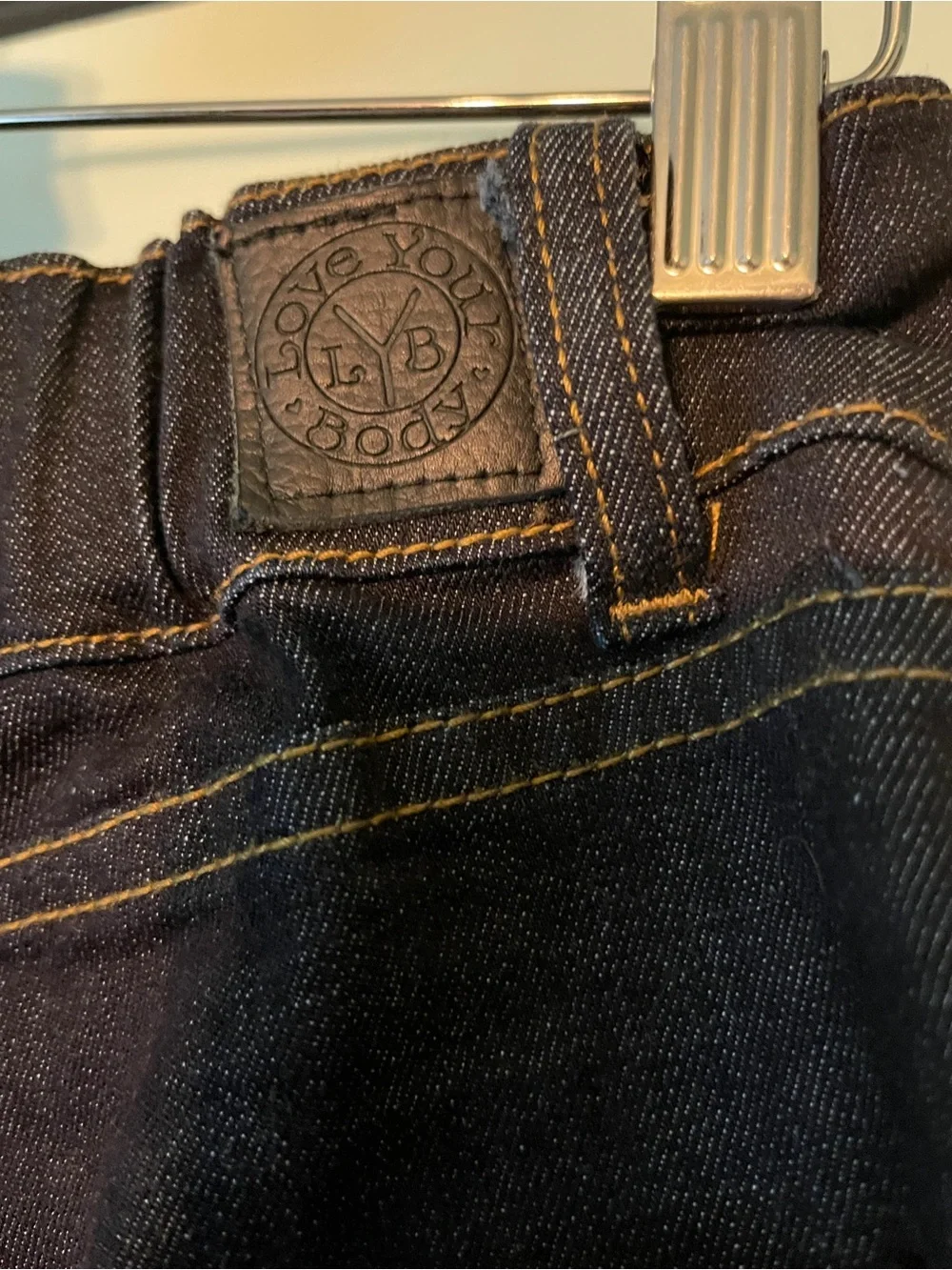 Love Your Body Pinup Couture x Laura Byrnes 4 Pocket Stretch Denim Jeans Blue 32